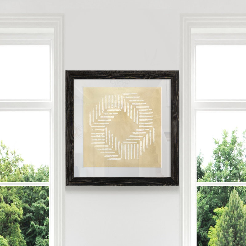 Sand Stitch I - Reproduction d'art graphique sur papier encadré, H 31,5 po x l 31,5 po x P 1,5 po, Cadre noir