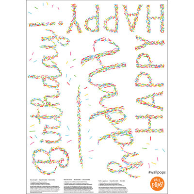 Text & Numbers Non-Wall Damaging Wall Decal