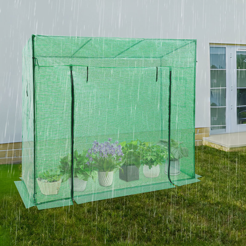 66.9X78.4X30.3” Green House Kit With Window, Green