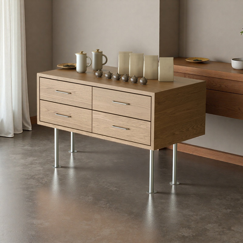 Buffet moderne en bois avec 4 tiroirs