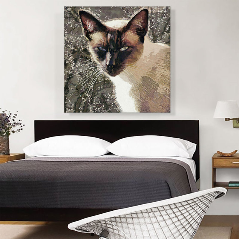 «Snowshoe Cat Breed Brown», impression sur toile tendue, H 36 po x l 36 po x P 0,75 po