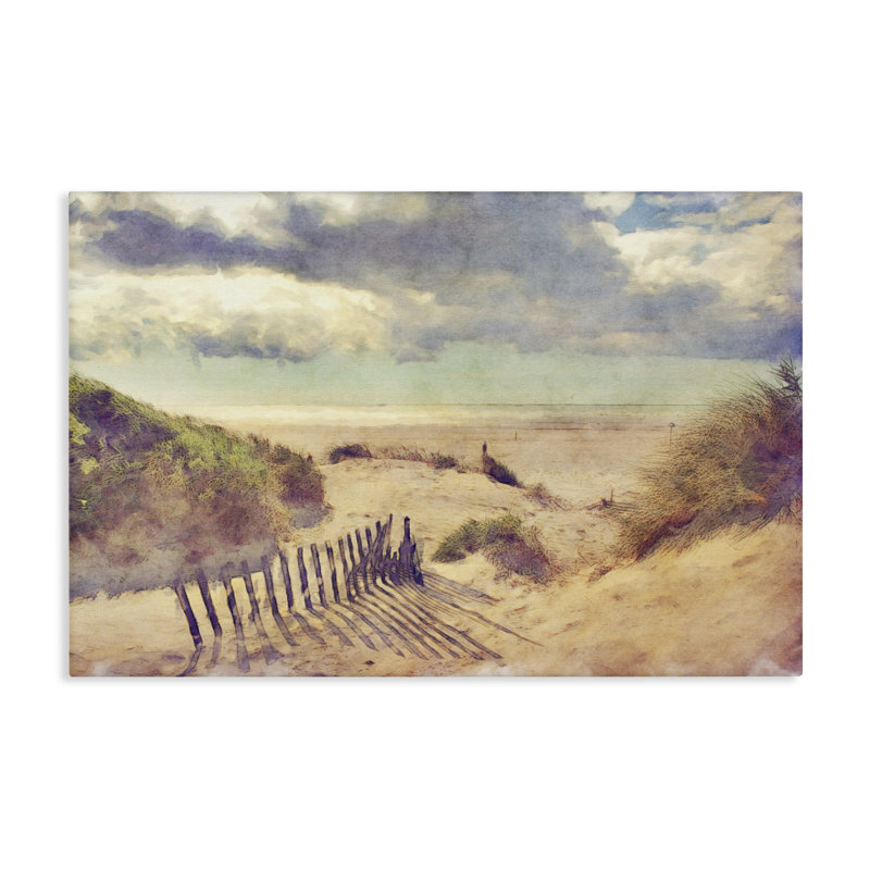 «Golden Sands Beach», art mural sur toile par Noah Bay, H 30 po x l 45 po