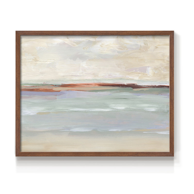 Sienna Horizon I - Reproduction encadrée - Restickable, H 8 po x l 10 po, Noyer