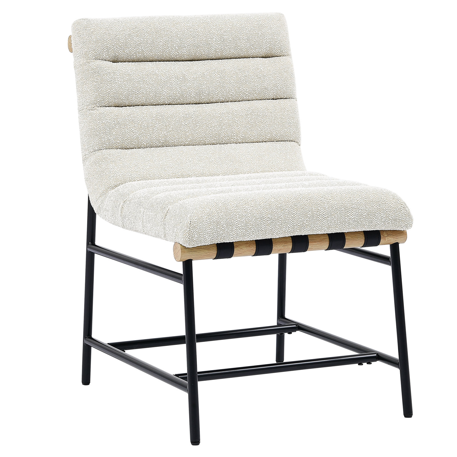 Nicco Cream Polyester Dining Chair (Set of 2)