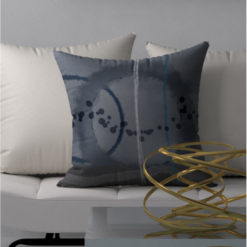 Abstract Reversible Throw Pillow, 24" x 24"