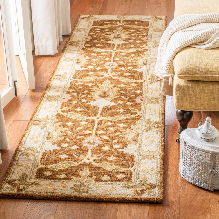 Armintha Oriental Handmade Tufted Wool Brown/Beige Area Rug