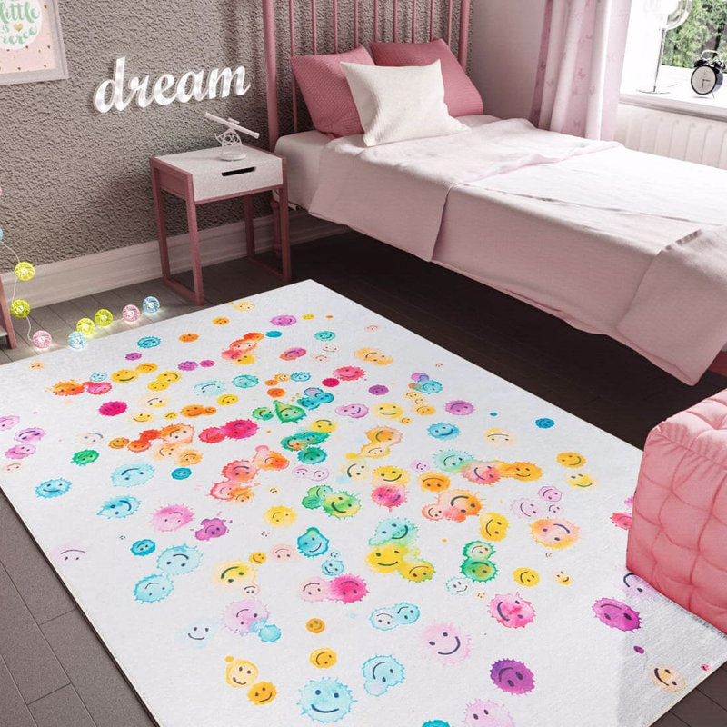 Premium 100% Polyester Area Rug, 6.9 x 10.2 ft | 1850 g/m², 0.2 in Pile Height | Recycled Poly Cotton Underside | Machine Washable at 30°C | Soft, Durable, Eco-Friendly Design for Modern Living Spaces