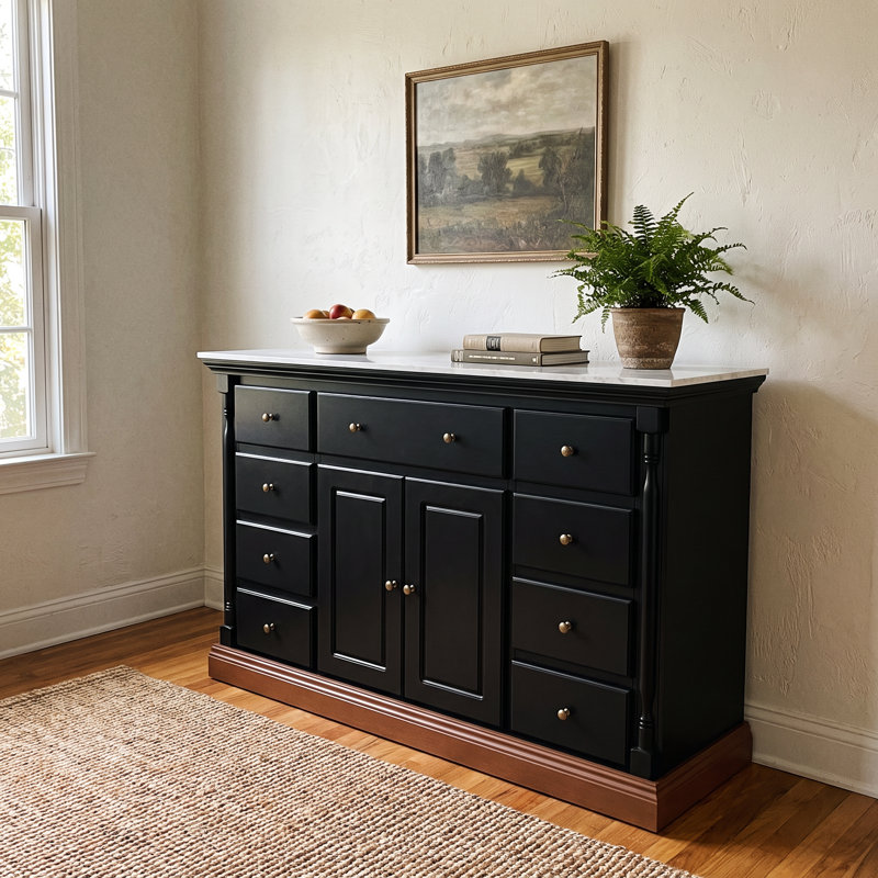 63" W Sideboard Buffet Cabinet