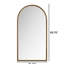 Miroir arqué doré pleine longueur avec support robuste pour une chambre à coucher élégante et un espace de vie doré stable