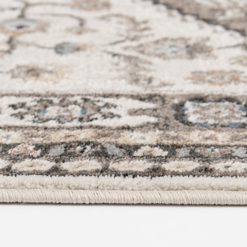 Bungalow Rose Magaw Brown/Orange Traditional Indoor Polypropylene/Polyester Area Rug, Rectangle 5'3" x 7'7"