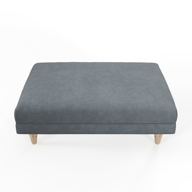 Adaku Banquette Footstool, Granite, Country Oak