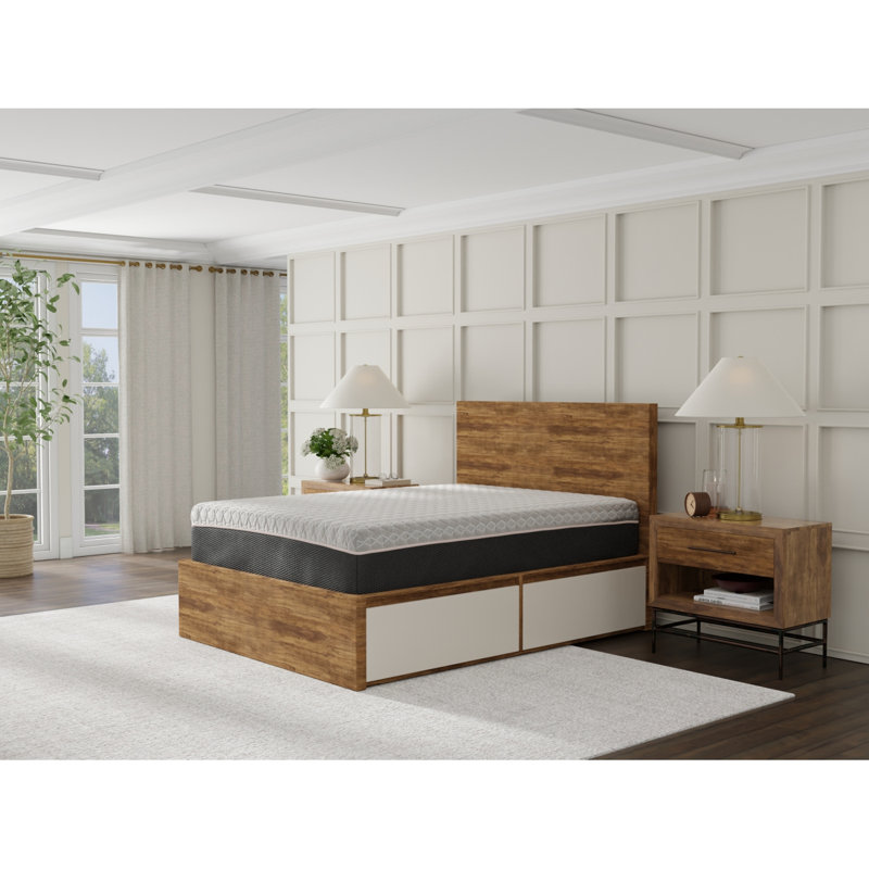 Très grand matelas hybride en mousse viscoélastique imprégnée de cuivre 12 pouces, Très grand lit, 12.03"