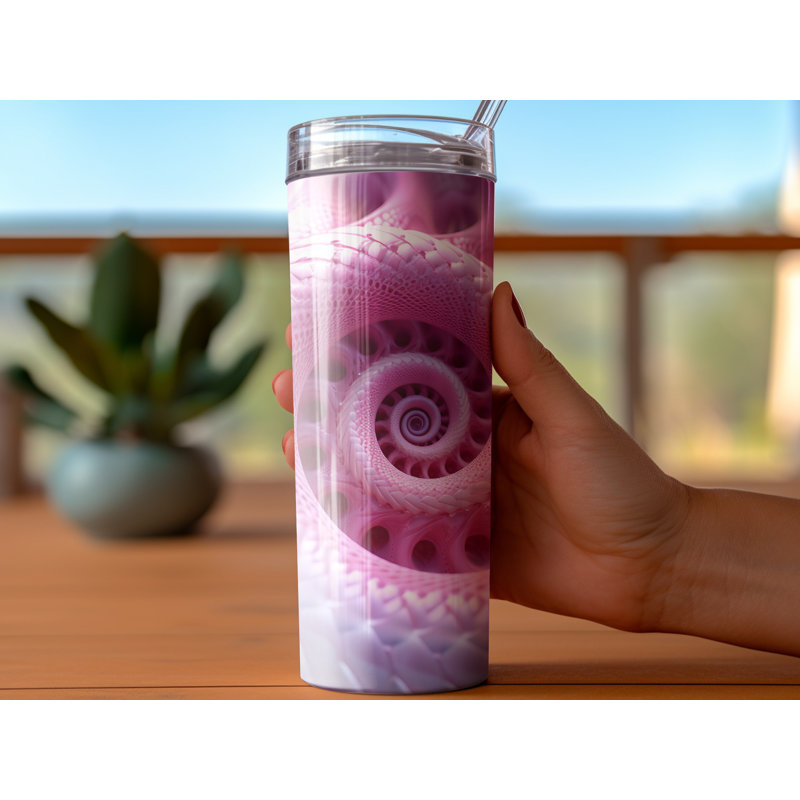 Choose Handmade Tumblers 591ml Vacuum Insulated Stainless Steel (18/8) Travel Tumbler with Straw