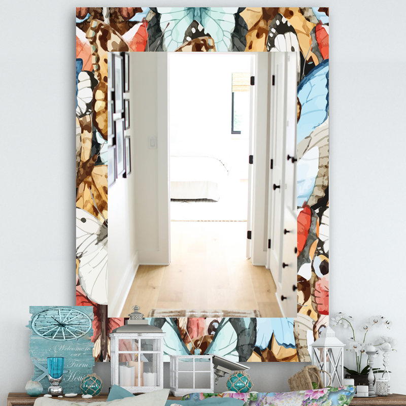Miroir mural papillon, H 39,4 po x l 29,5 po