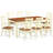 5 Piece Dining Room Table Set Includes a Rectangle Kitchen Table with Butterfly Leaf and 4 Dining Chairs, Buttermilk & Cherry-20549008-132939999