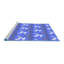 Tapis 100% à motifs lavables à la machine 2989 WSH-PAT3086-BLU-68350374