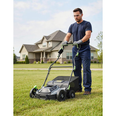 Electric Lawn Dethatcher Scarifier 15.5 Amp, 14-Inch Corded Dethatcher with 14.5 gal Collection Bag, 5-Position Depth Adjustment, 2-in-1 Aerator with Carbon Steel Blades for Spring Fall Lawn Care