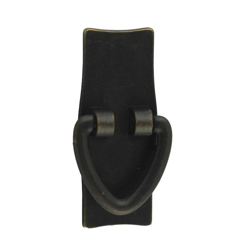 3-3/4" Stickley Style Vertical Pull Dark Antique Brass