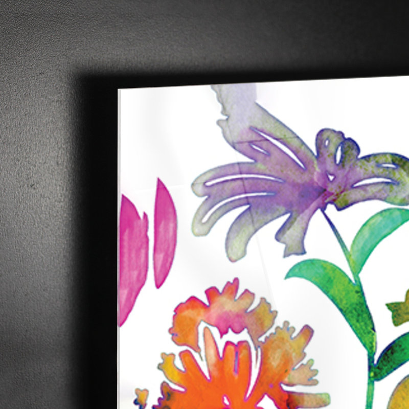 Flowers At The Edge Of The Stream by Delores Naskrent - Unframed Painting, 70cm H x 100cm W