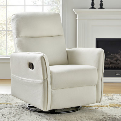 Scotsdale 31" W Linen Swivel Glider Push-Back Recliner