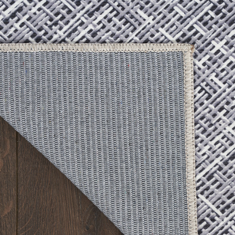 Clie Machine Washable Cotton Area Rug with Non-Slip Backing, Runner 2'2" x 8'