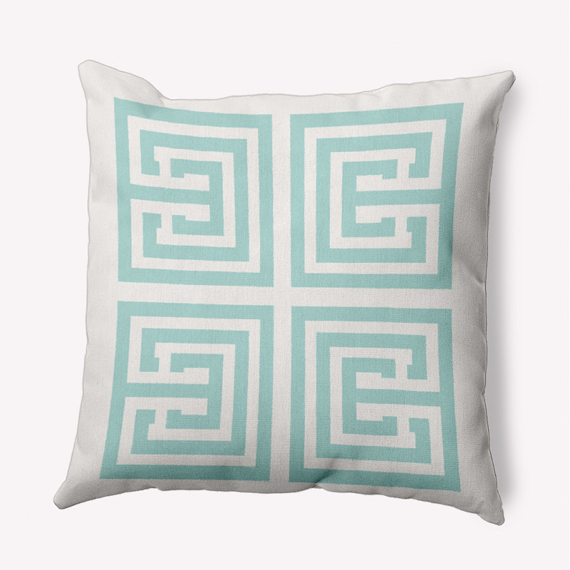 Housse et insert de coussin décoratif carré en polyester Nantucket, 16 po x 16 po