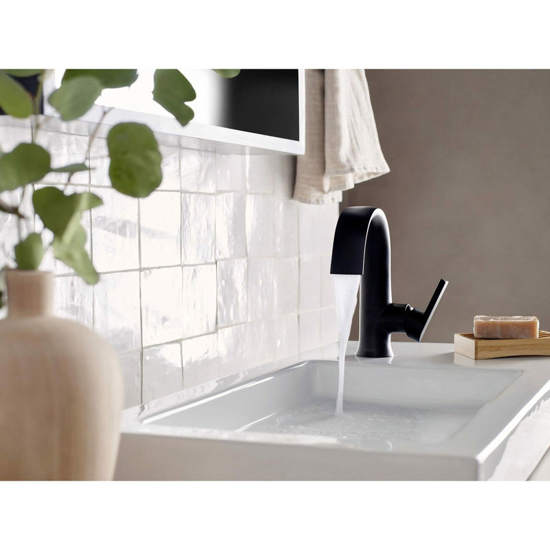 Doux Single Hole Bathroom Faucet with Drain Assembly, Brushed Nickel