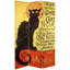 72" x 48" Double Sided Chat Noir 3 Panel Room Divider