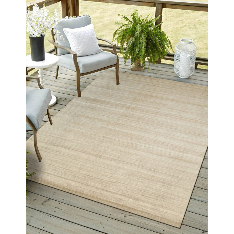Hand Knotted Wool Geometric Area Rug, 8' x 10'