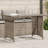 Ebern Designs Patio Table With Glass Top 43.3"X26.8"X27.6" Poly Rattan-1244978677