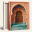 Ensemble de 1 tableau sur toile représentant une arche marocaine-1899364012-1899364013