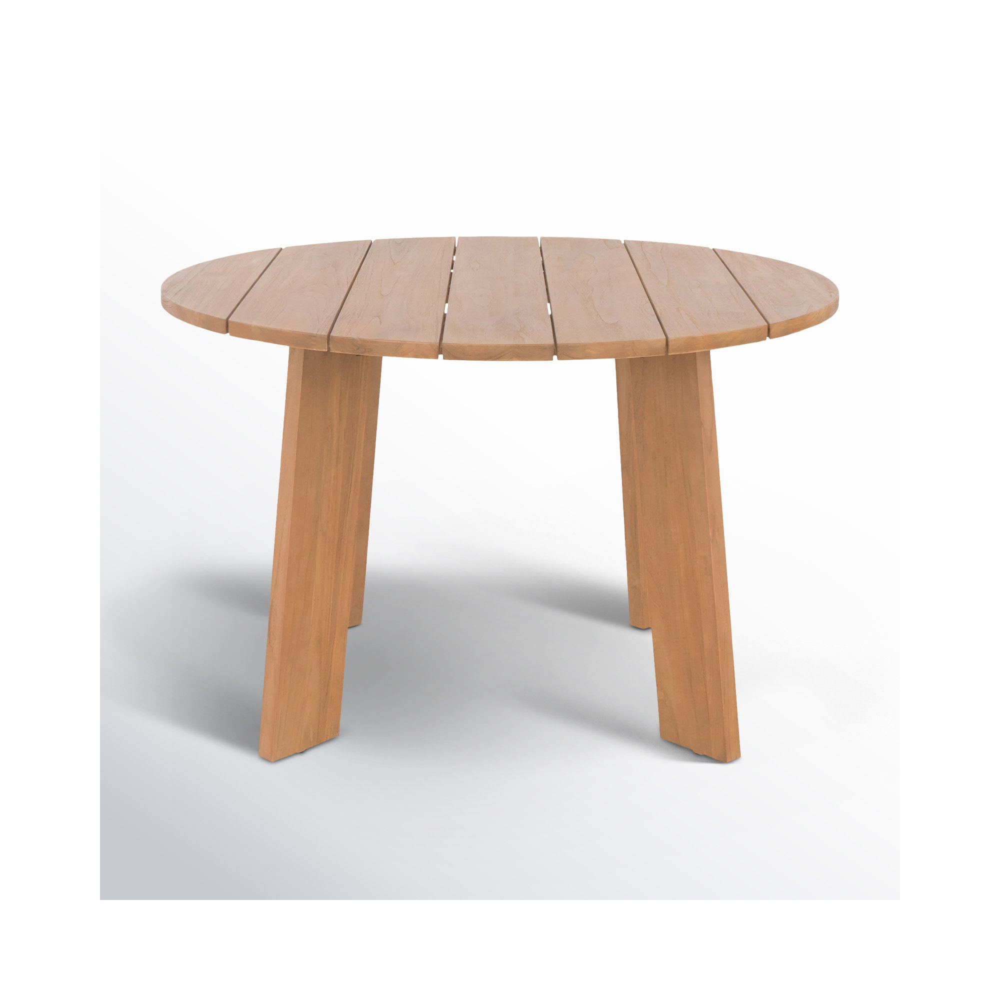 Pernelle 47" Round Outdoor Dining Table, Natural/Natural