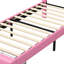 Princess Bed With LED Crown Headboard & Drawer(S), Faux Leather Storage Frame, White & Pink-1547995488-1547203774