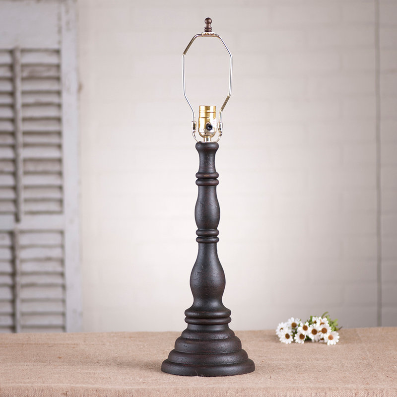 Huff Solid Wood Lamp Base Lamp, Americana Black