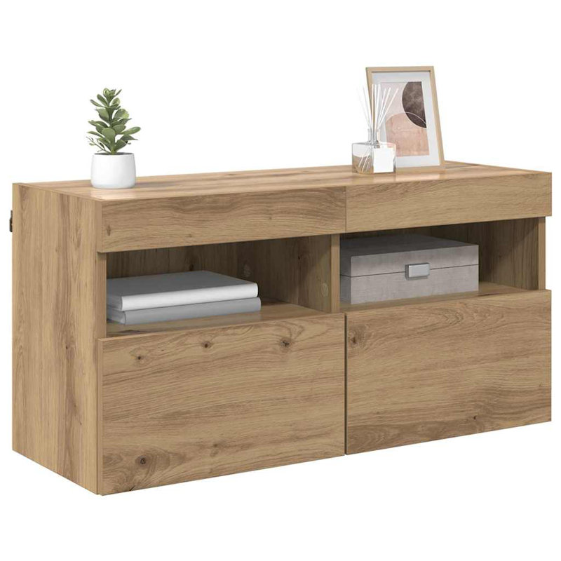 Unfinished TV Stand, 40cm H x 80cm L x 30cm W, Artisan Oak