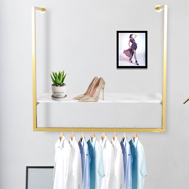 Présentoir à vêtements mural Dareld