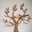 Porte-bougie décoratif, conception de branche d'arbre, métal or rose, 31 pouces