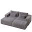 Fauteuil-lit modulaire surdimensionné de 87 po avec méridienne moderne surdimensionnée et amovible de couleur grise-331063076
