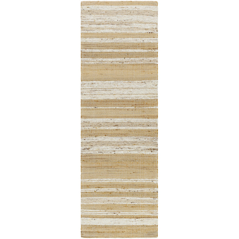 Striped Indoor Rug, Runner 2'6" x 8', Ivory