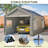 10 Ft. W X 20 Ft. D Heavy Duty Carport Galvanized Steel Garage Storage Shed Canopy With Removable Sidewalls