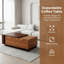 Expandable Storage Coffee Table, Drop-Leaf Design with Drawers & Open Shelf-275547321