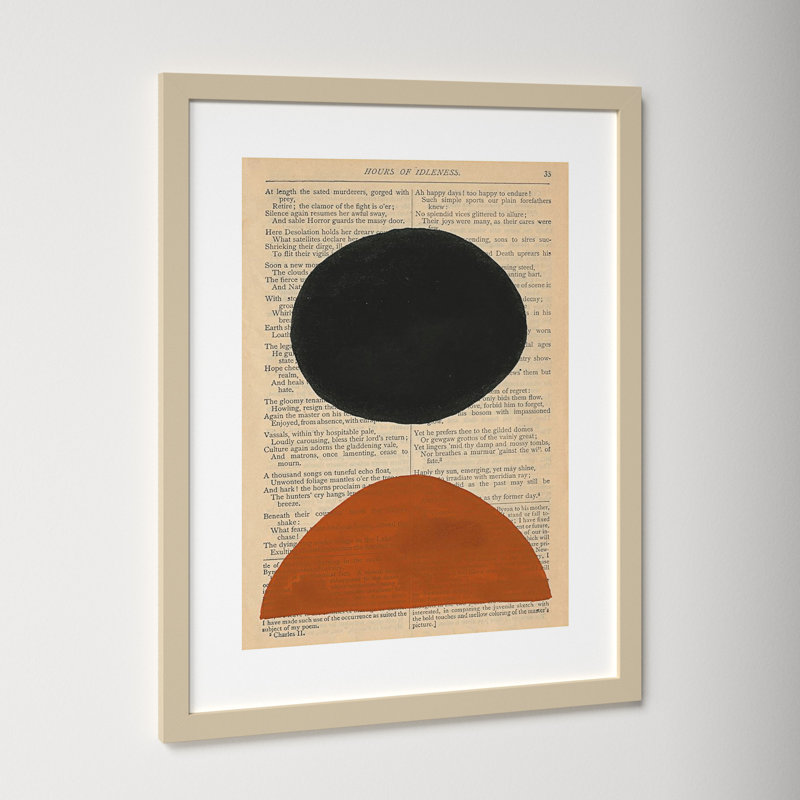 Modern Prose III by W. Stramel, Brown Framed Paper, 29.38" H x 23.38" W x 0.88" D