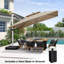 Parasol carré en porte-à-faux avec comptoir à manivelle 144 po Senzer-1580936345