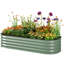 Support à plante vert avec structure en métal pour l'extérieur, 59 po x 24,5 po x 11,8 po, acier galvanisé