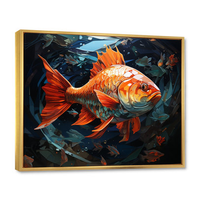 " Geometric Orange Fish II "