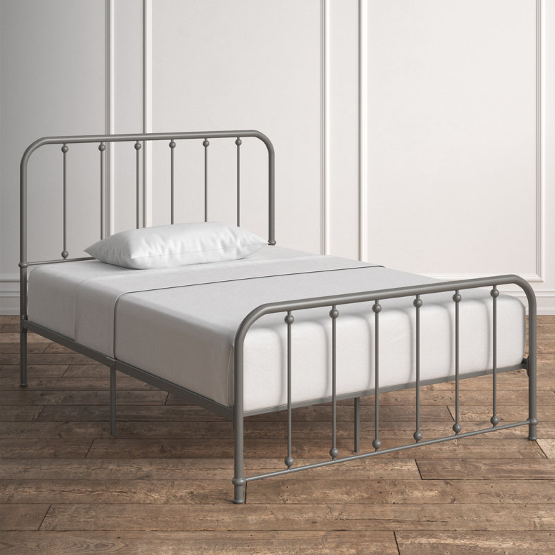 Lit plateforme Lueras, Double, Gris