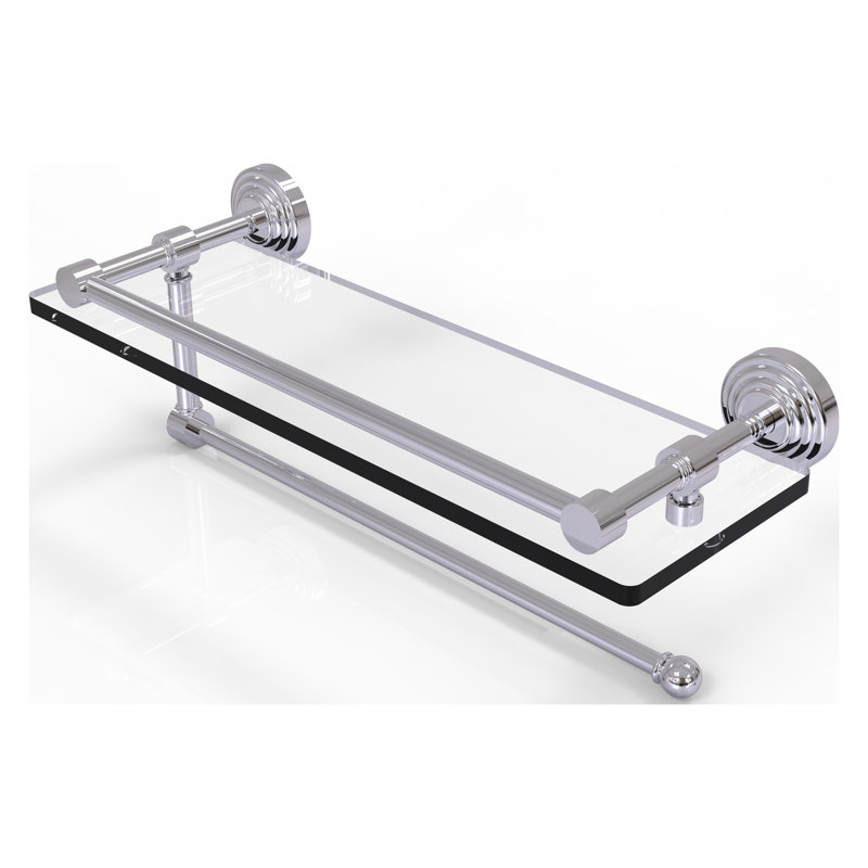 Étagère avec barre à serviettes Beresford, Chrome poli