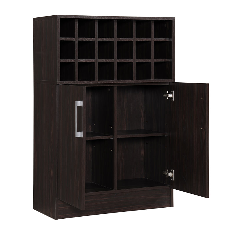 Chaunci Wood Bar Cart, Dark Brown