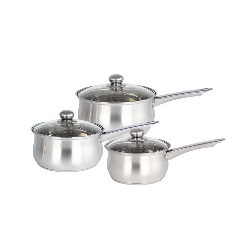 Lustro Stainless Steel (18/0) Saucepan Set