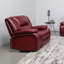 Fauteuil inclinable à bascule rembourré Élodie rouge